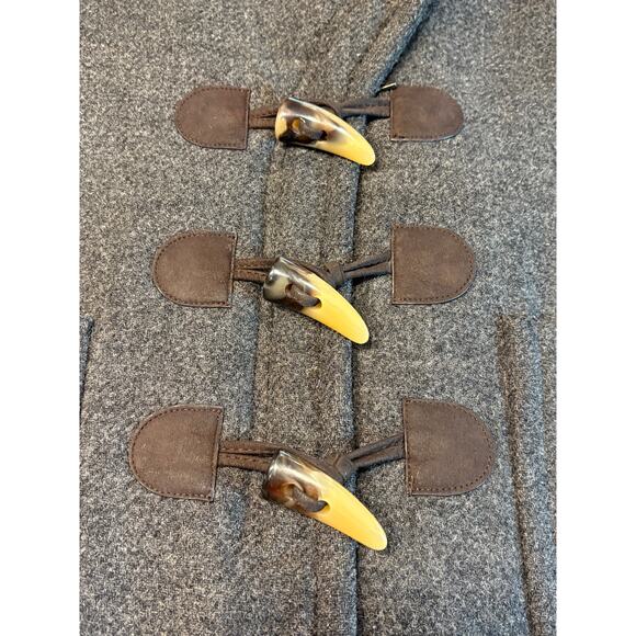 Banana Republic Toggle Closure Gray Wool Coat Size PS - Picture 9 of 11